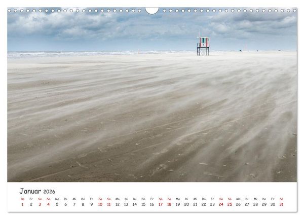Produktbild: Nordsee, Meer, Strand und Wind (Wandkalender 2026 DIN A3 quer), CALVENDO Monatskalender