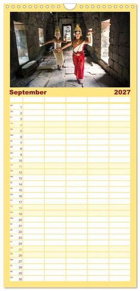 Produktbild: Familienplaner 2027 - Faszinierendes Asien - Eine Kulturreise in den Fernen Osten mit 5 Spalten (Wandkalender, 21 x 45 cm) CALVENDO