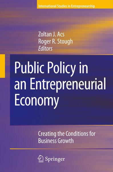 Produktbild: Public Policy in an Entrepreneurial Economy