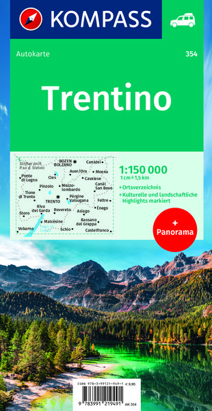 Produktbild: KOMPASS Autokarte Trentino 1:150.000