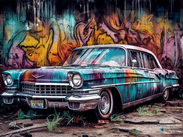Produktbild: CALVENDO Puzzle Ein Motiv aus dem Kalender Street Art Graffiti | 1000 Teile Lege-Gr&ouml;&szlig;e 64x48cm Foto-Puzzle f&uuml;r gl&uuml;ckliche Stunden