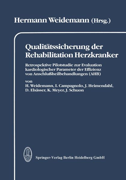 Produktbild: Qualit&auml;tssicherung der Rehabilitation Herzkranker