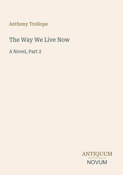 Produktbild: The Way We Live Now