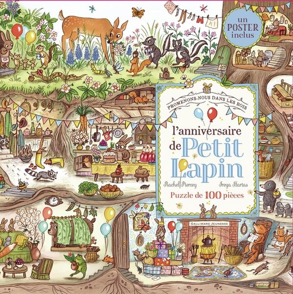 Produktbild: L'anniversaire de Petit Lapin : puzzle de 100 pi&egrave;ces