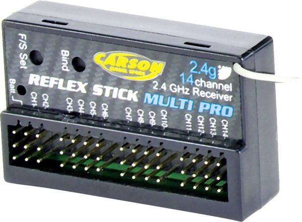 Carson Modellsport Reflex Stick MULTI PRO 14  Hand-Fernsteuerung 2,4 GHz Anzahl Kanäle: 14 inkl. Empfänger