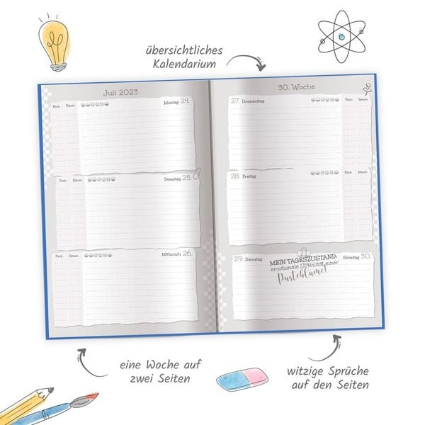 Produktbild: Tr&ouml;tsch Sch&uuml;lerkalender Specials mit Wattierung Peace 23/24