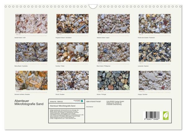 Produktbild: Abenteuer Mikrofotografie Sand (Wandkalender 2026 DIN A3 quer), CALVENDO Monatskalender