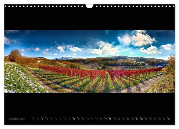 Produktbild: Markgr&auml;flerland-Panoramen - Vier Jahreszeiten in der Toskana Deutschlands (Wandkalender 2026 DIN A3 quer), CALVENDO Monatskalender