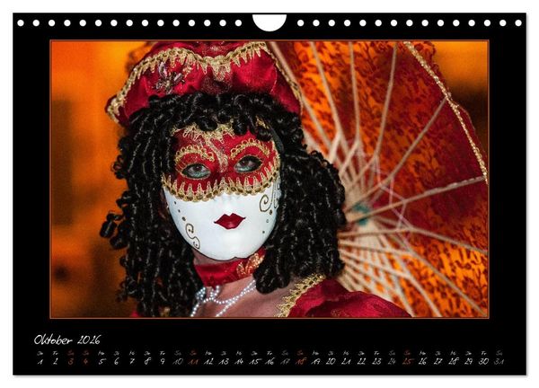 Produktbild: Venezianische Masken in Ludwigsburg (Wandkalender 2026 DIN A4 quer), CALVENDO Monatskalender