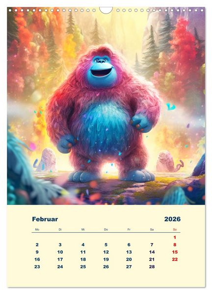 Produktbild: Zauberland. Bunte Fabelwesen und M&auml;rchengestalten (Wandkalender 2026 DIN A3 hoch), CALVENDO Monatskalender