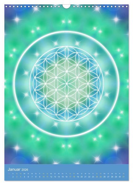 Produktbild: Blume des Lebens - Harmonie durch Symbolkraft (Wandkalender 2026 DIN A3 hoch), CALVENDO Monatskalender