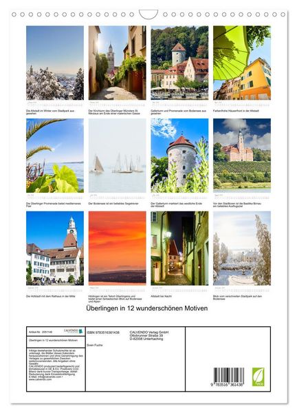 Produktbild: &Uuml;berlingen in 12 wundersch&ouml;nen Motiven (Wandkalender 2026 DIN A3 hoch), CALVENDO Monatskalender