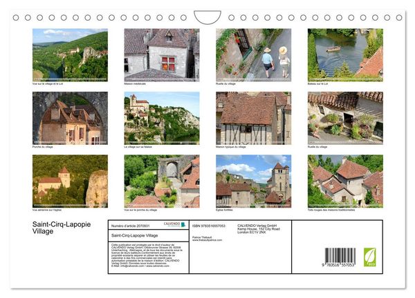 Produktbild: Saint-Cirq-Lapopie Village (Calendrier mural 2026 DIN A4 vertical), CALVENDO calendrier mensuel