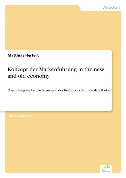 Produktbild: Konzept der Markenf&uuml;hrung in the new and old economy