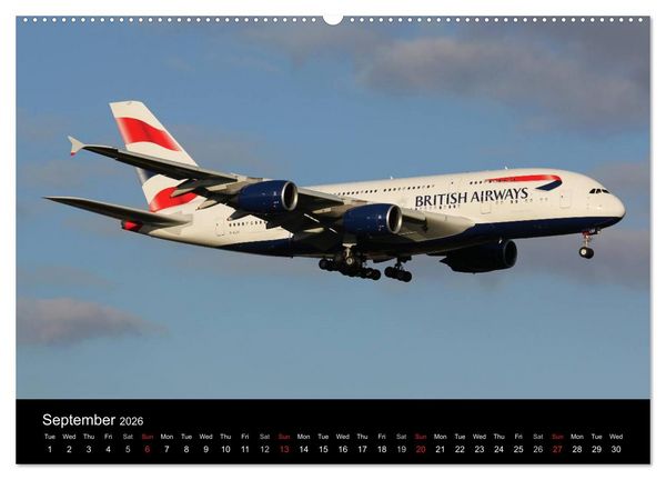 Produktbild: Airliners of the World (High Quality Premium Wall Calendar 2026 DIN A2 landscape),CALVENDO 12 Month Wall Calendar