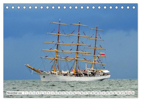 Produktbild: Die HANSE SAIL Das gro&szlig;e Seglertreffen in Rostock (Tischkalender 2026 DIN A5 quer), CALVENDO Monatskalender