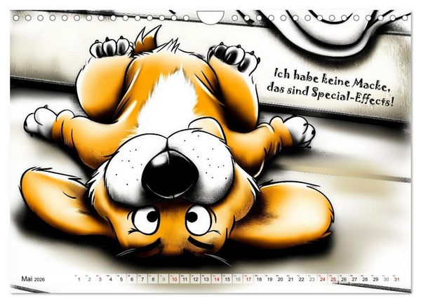 Produktbild: Hundespr&uuml;che (Wandkalender 2026 DIN A4 quer), CALVENDO Monatskalender