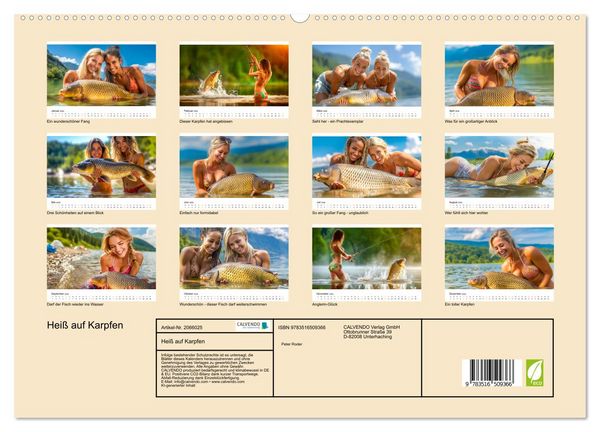 Produktbild: Hei&szlig; auf Karpfen (hochwertiger Premium Wandkalender 2026 DIN A2 quer), Kunstdruck in Hochglanz