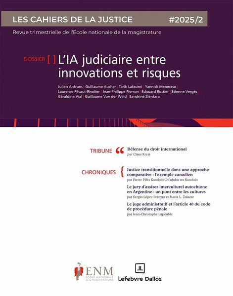 Produktbild: Les Cahiers de la Justice N.2/2025