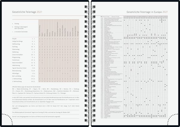 Produktbild: rido/id&eacute; 7021407017 Buchkalender Premium Young Line 2027 "Marble" A5, Papier