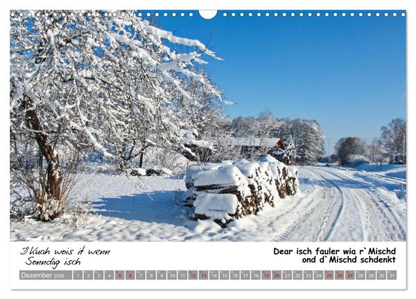 Produktbild: 03 Schw&auml;bische Sprichw&ouml;rter - D&ouml;s au no! (Wandkalender 2026 DIN A3 quer), CALVENDO Monatskalender