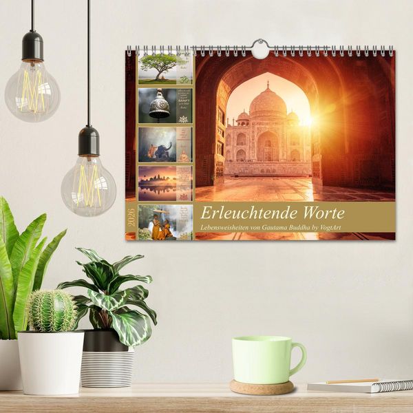 Produktbild: Erleuchtende Worte, Lebensweisheiten von Gautama Buddha by VogtArt (Wandkalender 2026 DIN A4 quer), CALVENDO Monatskalender