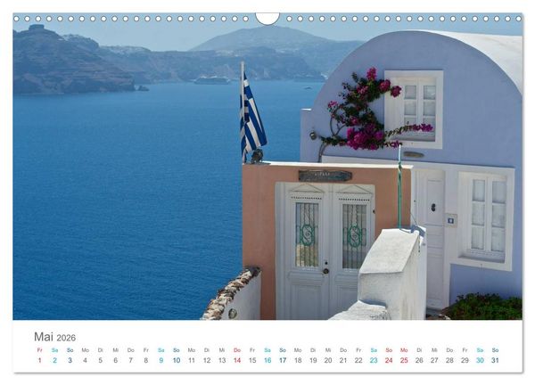 Produktbild: Santorin - Perle der Kykladen (Wandkalender 2026 DIN A3 quer), CALVENDO Monatskalender