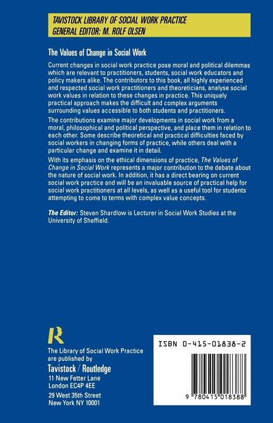 Produktbild: The Values of Change in Social Work