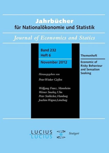 Produktbild: Economics of Risky Behavior and Sensation Seeking
