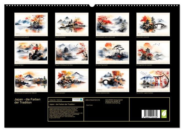 Produktbild: Japan - die Farben der Tradition (hochwertiger Premium Wandkalender 2026 DIN A2 quer), Kunstdruck in Hochglanz