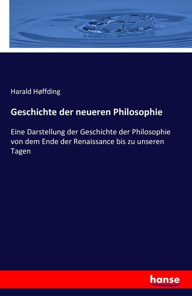 Produktbild: Geschichte der neueren Philosophie