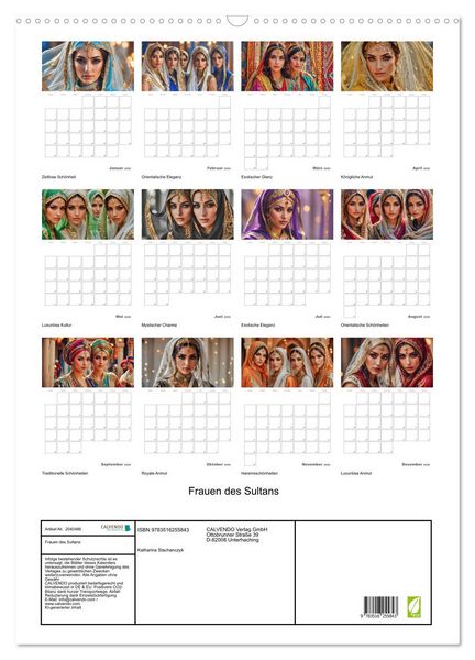 Produktbild: Frauen des Sultans (Wandkalender 2026 DIN A2 hoch), CALVENDO Monatskalender