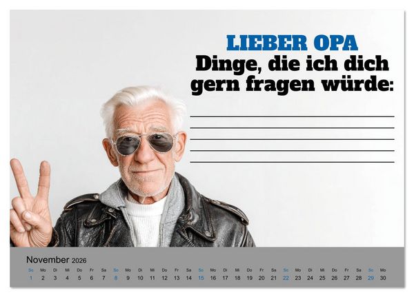 Produktbild: Kalender f&uuml;r Opa - Was ich dir sagen will (Tischkalender 2026 DIN A5 quer), CALVENDO Monatskalender