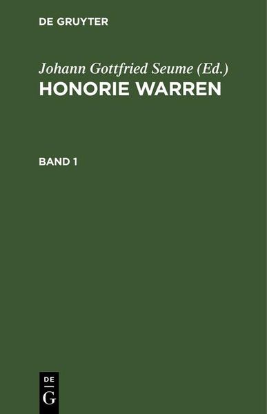 Produktbild: Honorie Warren. Band 1
