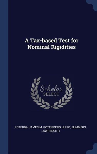 Produktbild: A Tax-based Test for Nominal Rigidities