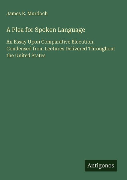 Produktbild: A Plea for Spoken Language