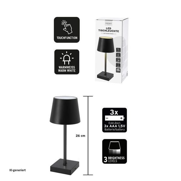 Produktbild: HTI-Living LED Tischlampe mit Touchfunktion LED Tischlampe mit Touchfunktion