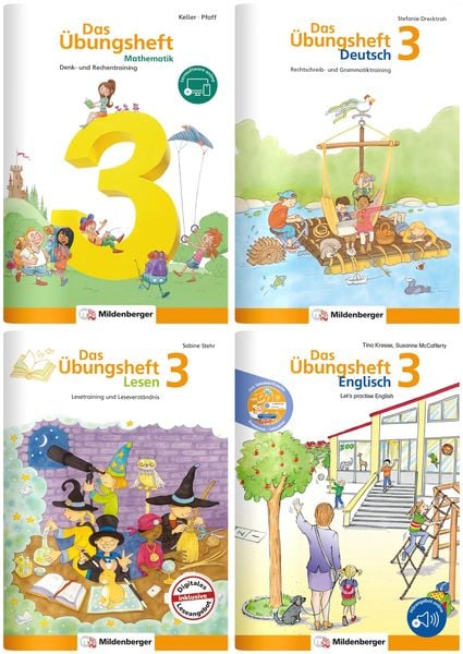 Produktbild: Sicher ins 4. Schuljahr &ndash; Paket: Rechnen &ndash; Schreiben &ndash; Lesen &ndash; Grammatik &ndash; Englisch &middot; Klasse 3