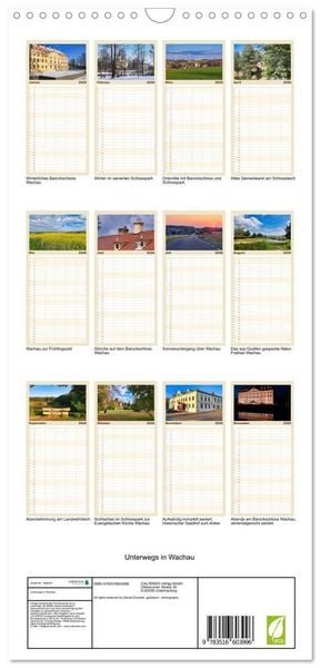 Produktbild: Familienplaner 2026 - Unterwegs in Wachau mit 5 Spalten (Wandkalender, 21 x 45 cm) CALVENDO
