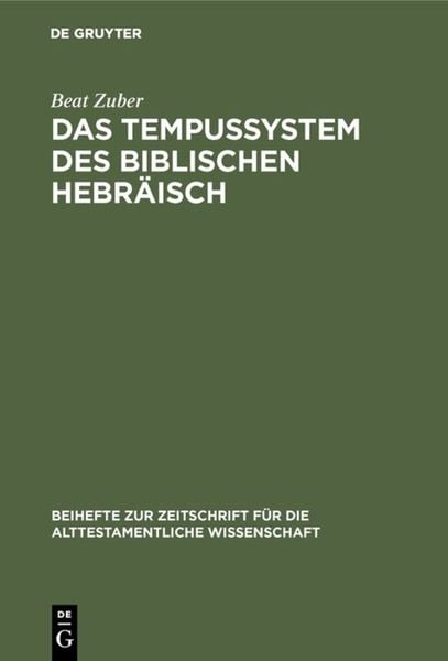Produktbild: Das Tempussystem des biblischen Hebr&auml;isch