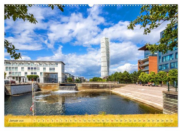 Produktbild: Malm&ouml; in Schweden (hochwertiger Premium Wandkalender 2026 DIN A2 quer), Kunstdruck in Hochglanz