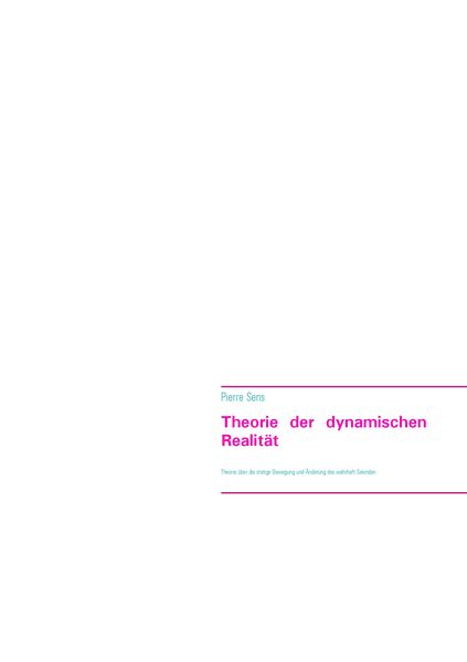 Produktbild: Theorie der dynamischen Realit&auml;t