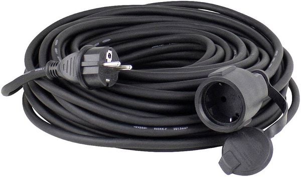 Produktbild: AS Schwabe 60382 Strom Verl&auml;ngerungskabel 16 A Schwarz 5.00 m H07RN-F 3G 2,5 mm&sup2;