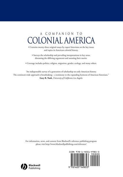 Produktbild: A Companion to Colonial America
