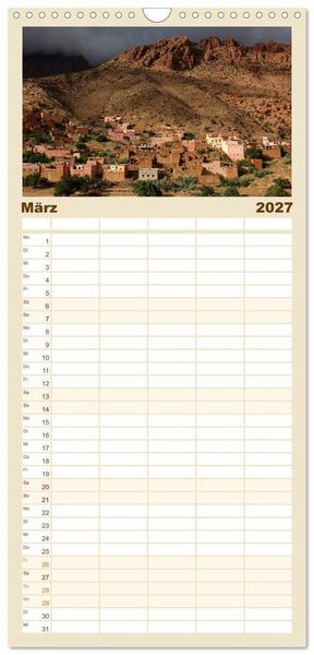 Produktbild: Familienplaner 2027 - M&auml;rchenhaftes Marokko mit 5 Spalten (Wandkalender, 21 x 45 cm) CALVENDO