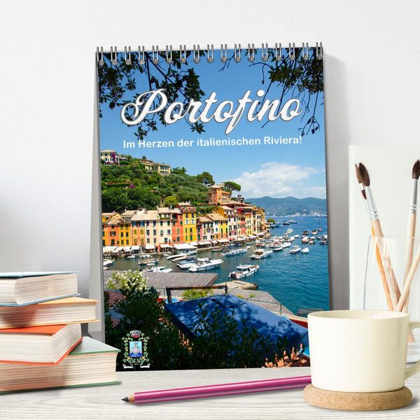 Produktbild: Portofino - Im Herzen der italienischen Riviera!! (Tischkalender 2026 DIN A5 hoch), CALVENDO Monatskalender
