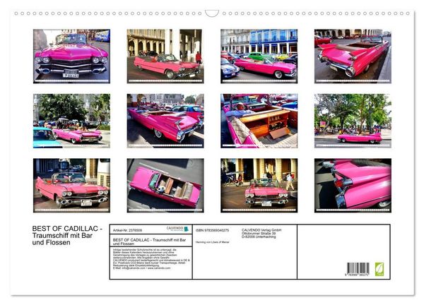 Produktbild: BEST OF CADILLAC - Traumschiff mit Bar und Flossen (Wandkalender 2027 DIN A2 quer), CALVENDO Monatskalender