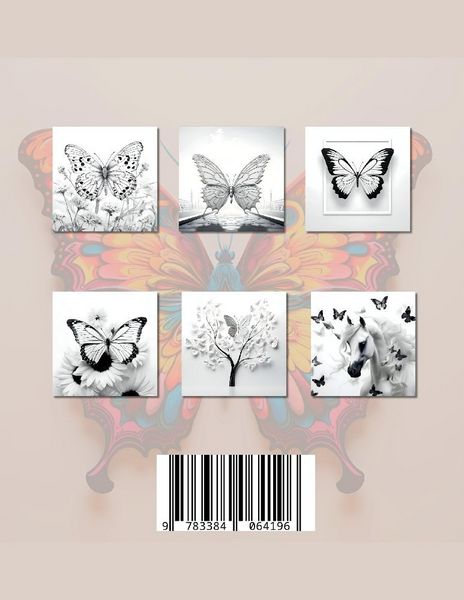 Produktbild: Malbuch Schmetterling &bdquo;Fotorealistisch&ldquo;.