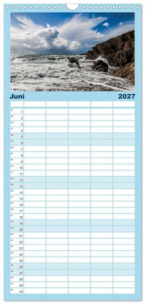 Produktbild: Familienplaner 2027 - Faszination Meer und Wolken mit 5 Spalten (Wandkalender, 21 x 45 cm) CALVENDO