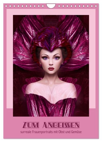 Produktbild: Zum Anbeissen - surreale Frauenportraits mit Obst und Gem&uuml;se (Wandkalender 2026 DIN A4 hoch), CALVENDO Monatskalender
